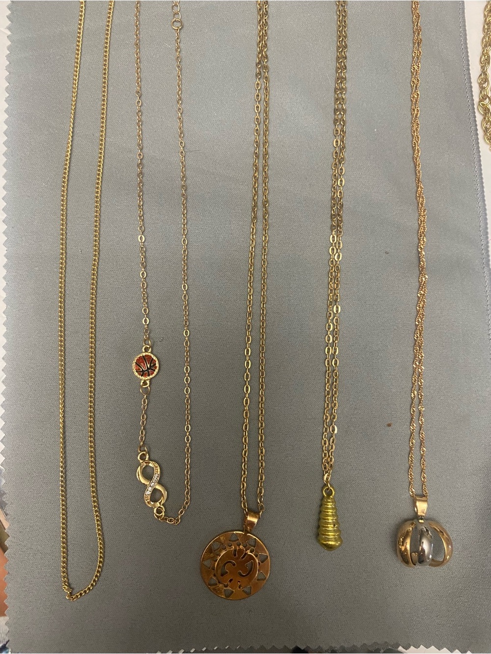 Lot of Gold-Tone Fashion Jewelry Necklaces